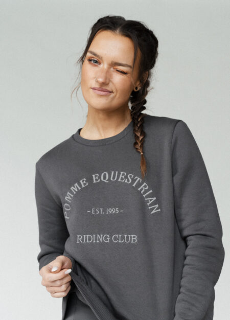 Pomme Club Collection Crewneck, Dark Shadow