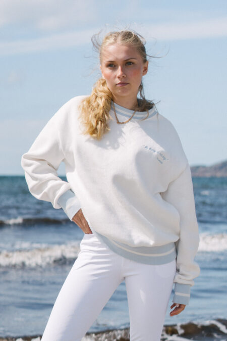 Pomme Hay Crewneck, White