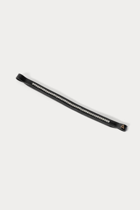 Amiko Straight Crystal Browband, Black