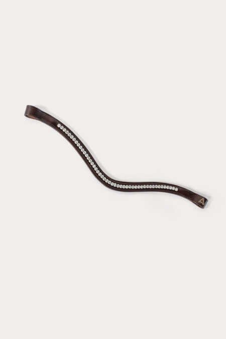 Amiko Bent Crystal Browband, Havana Brown