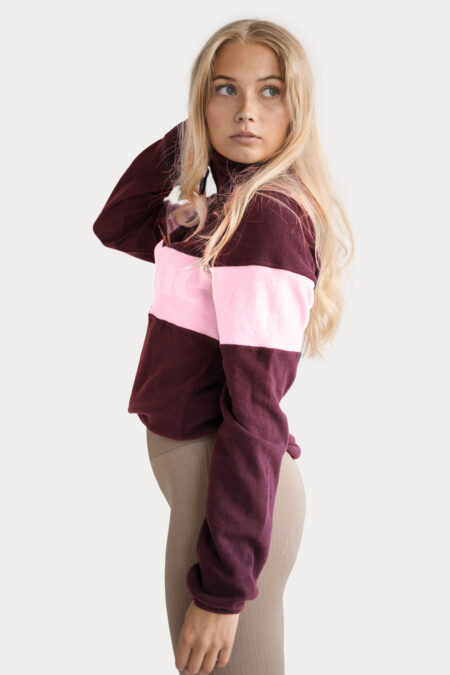 Pomme Alix Fleece, Burgundy/Light Pink