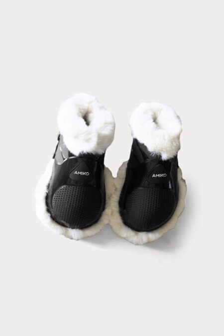 Amiko Performance Fetlock Boots with Fur, Black