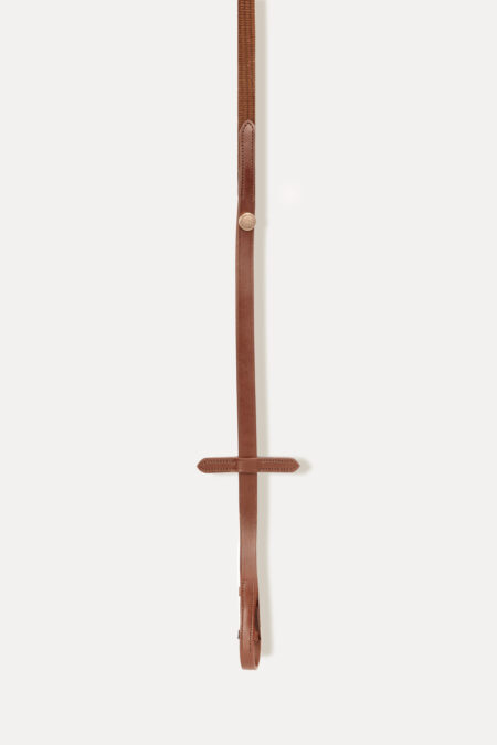 Amiko Woven Reins W Stoppers, Cognac