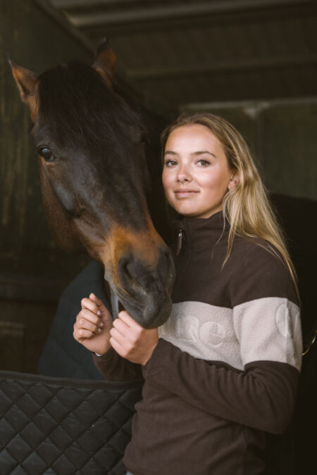 Pomme Alix Fleece, Chocolate Brown/Camel