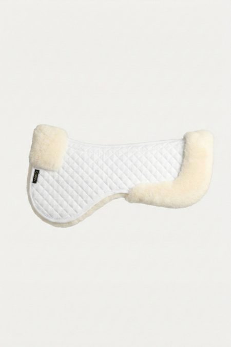 Amiko Merino Wool Half Pad, White/ Creme