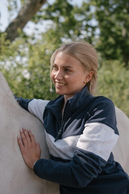 Pomme Alix Fleece, Navy/White
