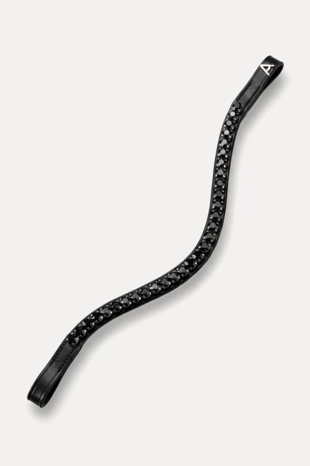 Amiko Browband Crystal Grey Bent, Black
