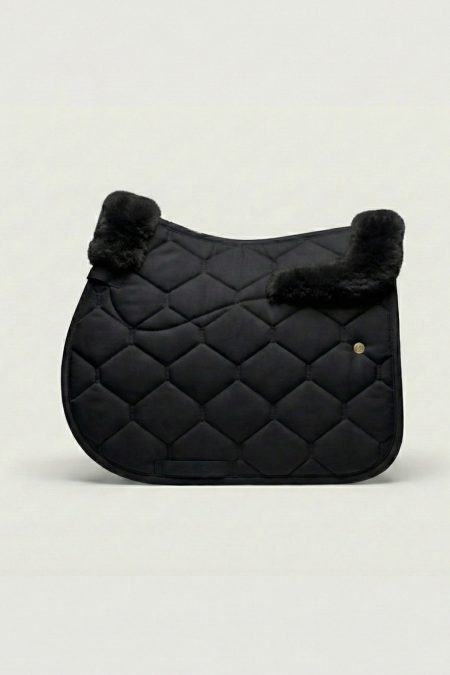 Amiko Saddle Pad Jumping All In One Wool W Fur, Black/Black