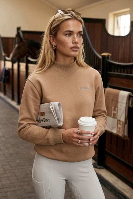 Pomme Romy Crew Neck, Savannah Tan